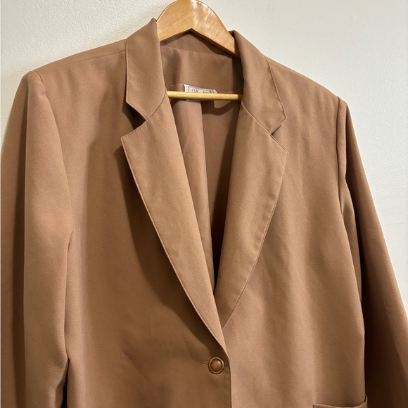 vintage caramel blazer - Picture 4 of 9